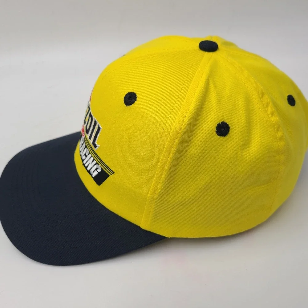 Vintage Pennzoil Racing‎ Hat Strapback K-Products Yellow Black NASCAR Cars Men